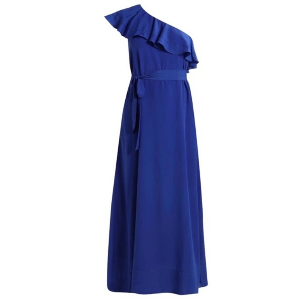 Banana Republic Royal Blue One-Shoulder Dress